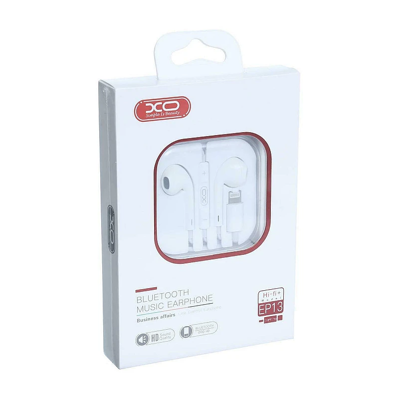 XO EP13 Earbuds Handsfree με Βύσμα Lightning Λευκό Ακουστικά με μικρόφωνο XO EP13 Earbuds Handsfree με Βύσμα Lightning Λευκό Ακουστικά με μικρόφωνο