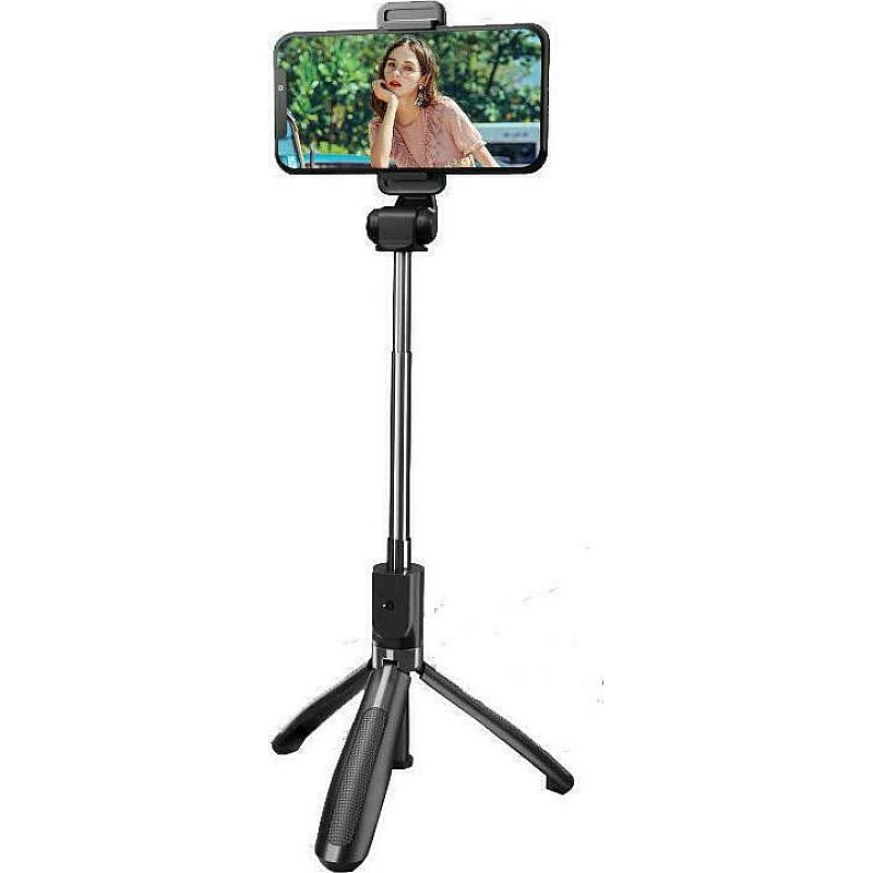 XO SS08 Selfie Stick Τρίποδο Κινητού με Bluetooth Μαύρο XO SS08 Selfie Stick Τρίποδο Κινητού με Bluetooth Μαύρο