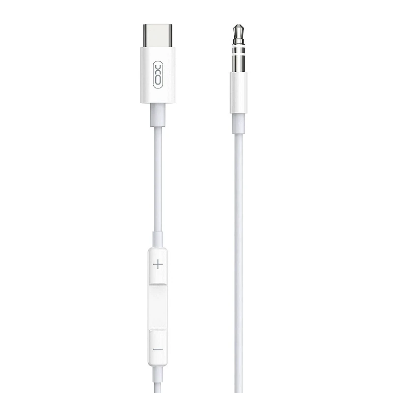 XO NBR192B USB 2.0 Cable USB-C male - 3.5mm male Λευκό προέκταση 1m XO NBR192B USB 2.0 Cable USB-C male - 3.5mm male Λευκό προέκταση 1m