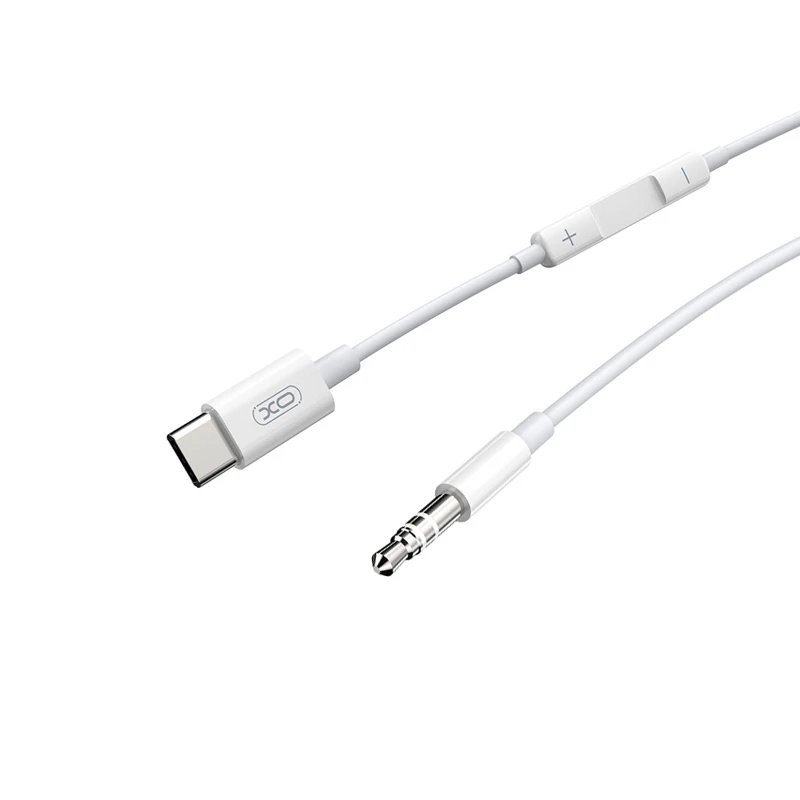 XO NBR192B USB 2.0 Cable USB-C male - 3.5mm male Λευκό προέκταση 1m XO NBR192B USB 2.0 Cable USB-C male - 3.5mm male Λευκό προέκταση 1m