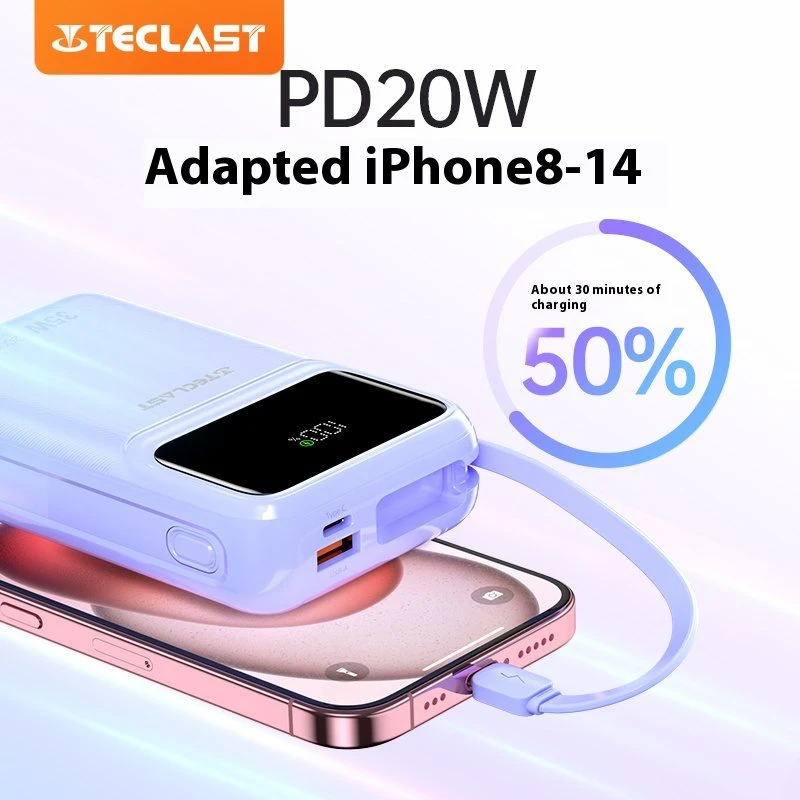TECLAST Powerbank Q20 Pro 20000mAh Μωβ 35W