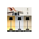Φωτιστικό πορτατίφ 5W IP20 Επαναφορτιζόμενο Touch Dimmable 3CCT Ασημί 00322 Φωτιστικό πορτατίφ 5W IP20 Επαναφορτιζόμενο Touch Dimmable 3CCT Ασημί 00322