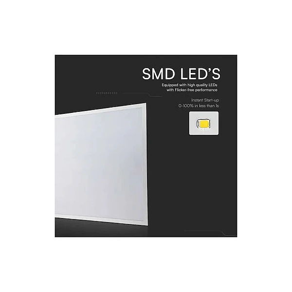 LED Panel Backlit 40W Philips Driver Φυσικό λευκό 60×60 4800lm VT-61040 23822 V-TAC 