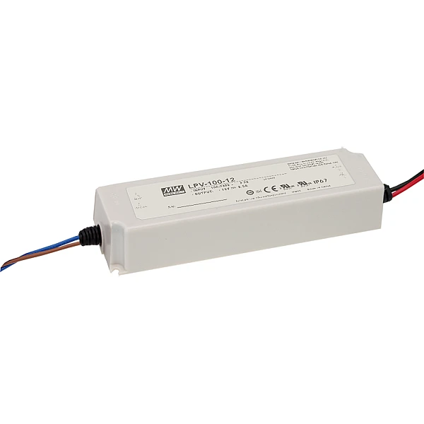 Mean Well LPV-100-12 Τροφοδοτικό LED Στεγανό IP67 Ισχύος 100W 12VDC