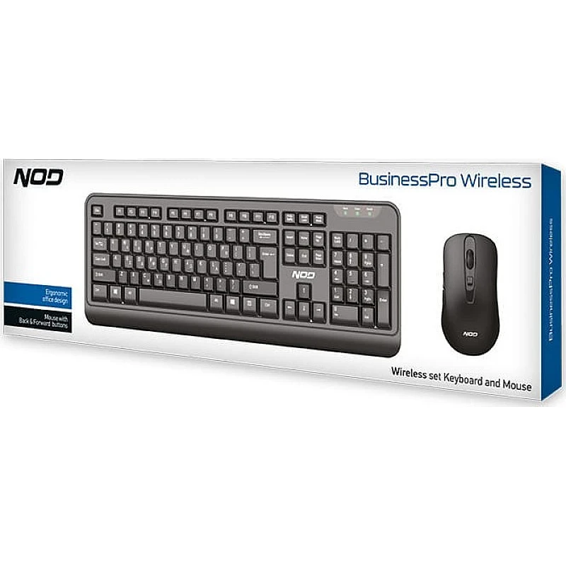 NOD BusinessPRO Wireless Keyboard & Mouse Set Ασύρματο Σετ Πληκτρολόγιο & Ποντίκι Ελληνικό NOD BusinessPRO Wireless Keyboard & Mouse Set Ασύρματο Σετ Πληκτρολόγιο & Ποντίκι Ελληνικό