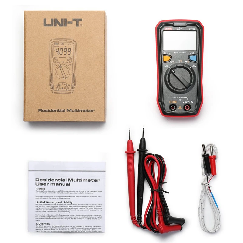 UNI-T UT123 Ψηφιακό Πολύμετρο Τσέπης με Αυτόματες κλίμακες, NCV UNI-T UT123 Ψηφιακό Πολύμετρο Τσέπης με Αυτόματες κλίμακες, NCV