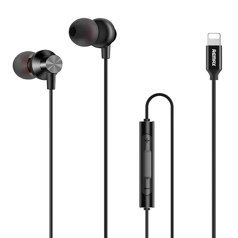 Remax RM-560i In-ear Handsfree με Βύσμα Lightning Μαύρο Ακουστικά με μικρόφωνο Remax RM-560i In-ear Handsfree με Βύσμα Lightning Μαύρο Ακουστικά με μικρόφωνο