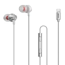 Remax RM-560i In-ear Handsfree με Βύσμα Lightning Άσπρο-Ασημί Ακουστικά με μικρόφωνο Remax RM-560i In-ear Handsfree με Βύσμα Lightning Άσπρο-Ασημί Ακουστικά με μικρόφωνο