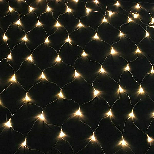 Χριστουγεννιάτικα λαμπάκια LED Δίχτυ 240Led (2x1,5m) με μετασχηματιστή 36V και επέκταση Θερμό λευκό IP44 600-11381 EUROLAMP