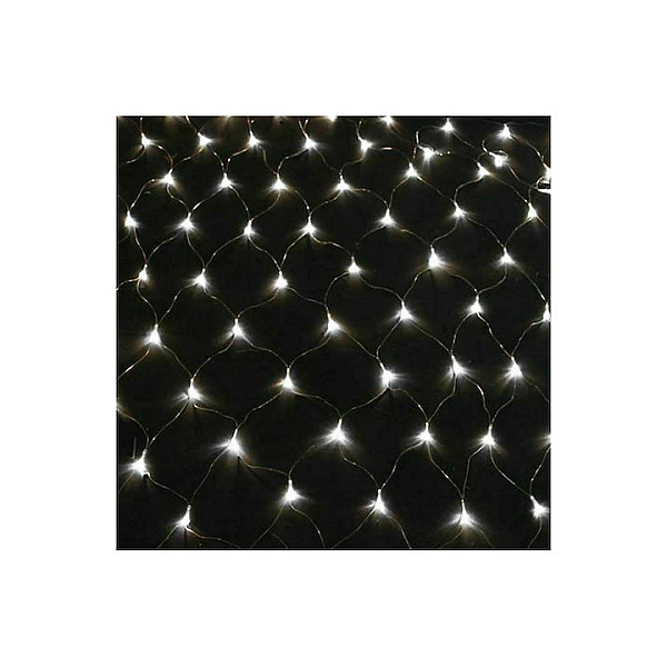 Χριστουγεννιάτικα λαμπάκια LED Δίχτυ 240Led (2x1,5m) με μετασχηματιστή 36V και επέκταση Ψυχρό λευκό IP44 600-11380 EUROLAMP