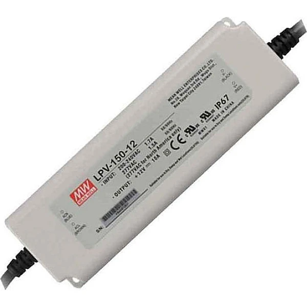 Mean Well LPV-150-12 Τροφοδοτικό LED Στεγανό IP67 Ισχύος 150W 12VDC