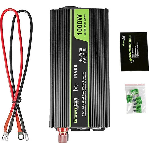 Green Cell Inverter Τροποποιημένου Ημιτόνου 2000W για Μετατροπή 12V DC σε 230V AC με 1xUSB INV08 