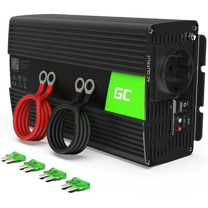 Green Cell Inverter Τροποποιημένου Ημιτόνου 2000W για Μετατροπή 12V DC σε 230V AC με 1xUSB INV08 Green Cell Inverter Τροποποιημένου Ημιτόνου 2000W για Μετατροπή 12V DC σε 230V AC με 1xUSB INV08