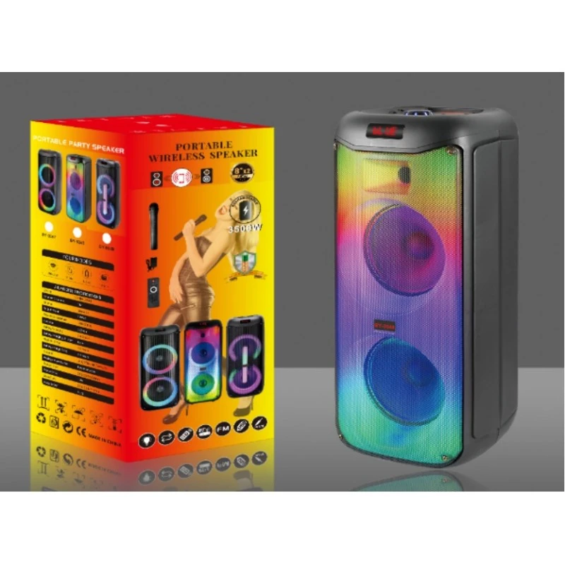 Φορητό Ηχείο Bluetooth 2x8' 60watt RGB FM TWS GY-5048 KBQ Φορητό Ηχείο Bluetooth 2x8' 60watt RGB FM TWS GY-5048 KBQ