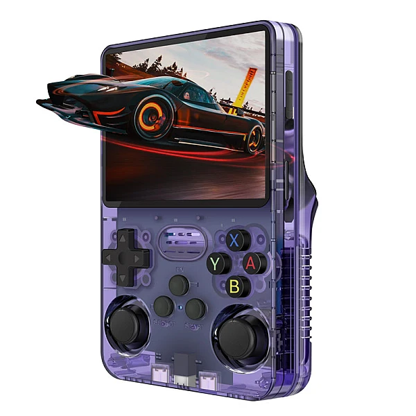 Ηλεκτρονική Ρετρό Κονσόλα R36S με οθόνη IPS 3,5 ίντσες σύστημα ArkOS Linux μαύρη