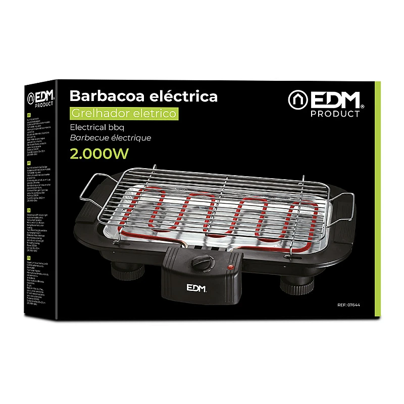Ηλεκτρικό Barbecue επιτραπέζιο 2000Watt με αυτόματο θερμοστάτη 07644 EDM Ηλεκτρικό Barbecue επιτραπέζιο 2000Watt με αυτόματο θερμοστάτη 07644 EDM