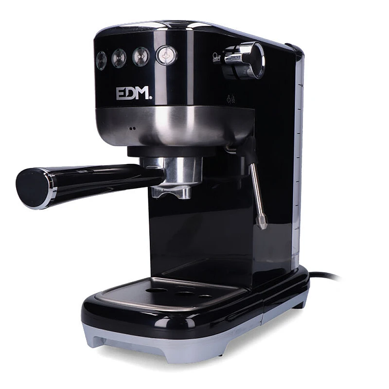 EDM Μηχανή Espresso 1350W Πίεσης 20bar Μαύρη 07707 EDM Μηχανή Espresso 1350W Πίεσης 20bar Μαύρη 07707