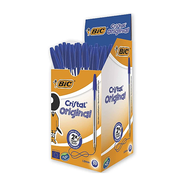 Στυλό Bic Διαρκεάς Cristal Μπλε 1.0mm medium 08633 1 τεμ.