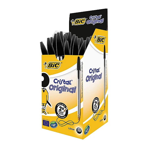 Στυλό Bic Διαρκεάς Cristal Μαύρος 1.0mm medium 08634 1 τεμ.