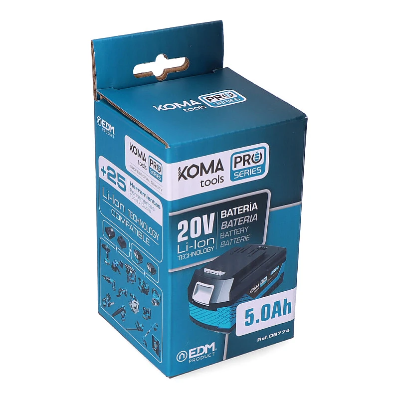 Μπαταρία Li-Ion 20V 5.0AH ιόντων λιθίου για τα KOMA TOOLS PRO 08774 EDM Spain Μπαταρία Li-Ion 20V 5.0AH ιόντων λιθίου για τα KOMA TOOLS PRO 08774 EDM Spain