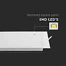 LED mini Πάνελ Φωτιστικό Οροφής χωνευτό Τετράγωνο 18Watt Φυσικό λευκό 4000K 10487 V-TAC LED mini Πάνελ Φωτιστικό Οροφής χωνευτό Τετράγωνο 18Watt Φυσικό λευκό 4000K 10487 V-TAC