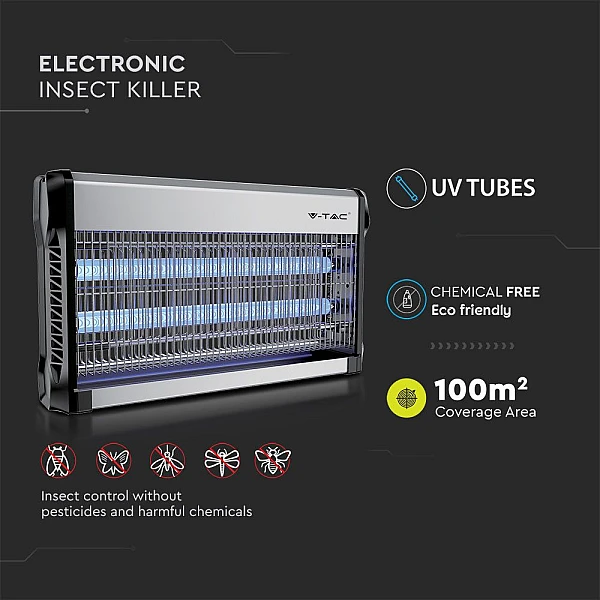 Ηλεκτρική εντομοπαγίδα LED 2*15Watt 220V-240V VT-3230 11181 V-TAC