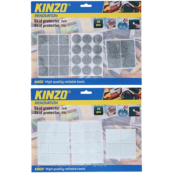 KINZO Αυτοκόλλητα Προστατευτικά Επίπλων 28 Τεμάχια Λευκά 15667