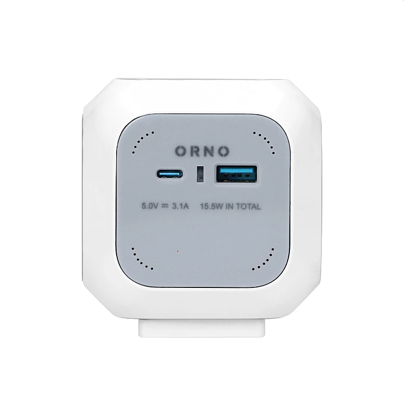 ORNO Πολύμπριζο σούκο 4 Θέσεων 1 Θύρα Usb Α 1 Θύρα Type C Με Καλώδιο λευκό γκρι OR-AE-13247(GS)/G ORNO Πολύμπριζο σούκο 4 Θέσεων 1 Θύρα Usb Α 1 Θύρα Type C Με Καλώδιο λευκό γκρι OR-AE-13247(GS)/G