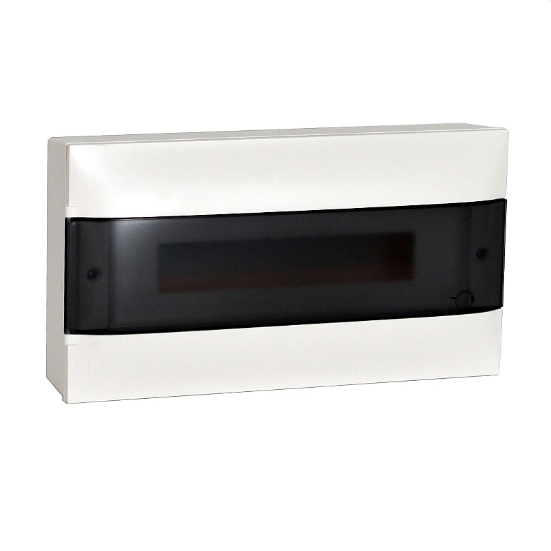 LEGRAND Ηλεκτρολογικός πίνακας πλαστικός Practibox S επίτοιχος 1 σειρά από 18 στοιχεία, διάφανη πόρτα., Ν+Ε κλέμμες 137216