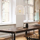 Φωτιστικό Οροφής Κρεμαστό 1xΕ27 Φ500x500 RATTAN λευκό ARTE ILLUMINA 144-33016 Eurolamp