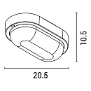 Απλίκα Τοίχου LED Οβάλ 12W 12-24V Ψυχρό Λευκό 6500K IP54 Λευκό PLUS 145-20040 ARTE ILLUMINA EUROLAMP