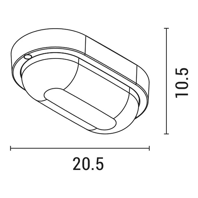Απλίκα Τοίχου LED Οβάλ 12W 12-24V Ψυχρό Λευκό 6500K IP54 Λευκό PLUS 145-20040 ARTE ILLUMINA EUROLAMP