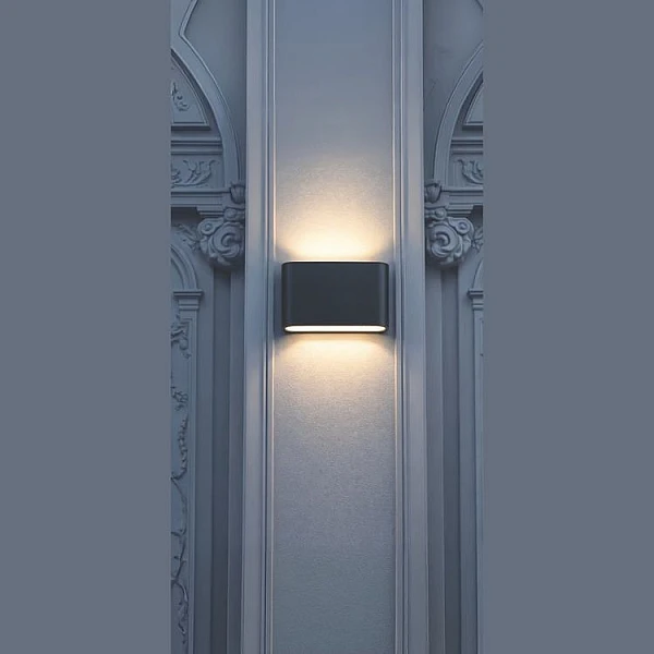 Φωτιστικό LED επιτοίχιο UP & DOWN 6W 264Lm 115x90x35mm Μαύρη αλουμινίου 3CCT 145-20275 EUROLAMP