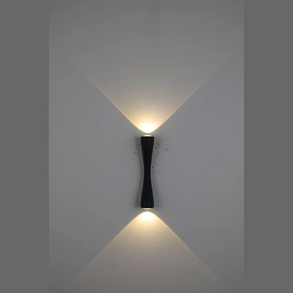 Φωτιστικό LED επιτοίχιο UP & DOWN 6W 480Lm 240x60x55mm Μαύρη αλουμινίου 3000Κ Θερμό Λευκό 145-20279 EUROLAMP