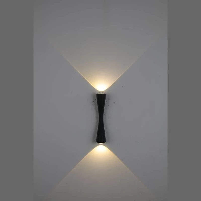 Φωτιστικό LED επιτοίχιο UP & DOWN 6W 480Lm 240x60x55mm Μαύρη αλουμινίου 3000Κ Θερμό Λευκό 145-20279 EUROLAMP