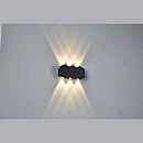 Φωτιστικό LED επιτοίχιο UP & DOWN 6W 460Lm 155x80x35mm Μαύρη αλουμινίου 3000Κ Θερμό Λευκό 145-20286 EUROLAMP