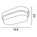 Απλίκα LED Οβάλ Λευκή 11W 990Lm 168X92X48mm Φυσικό Λευκό 4000K 145-20410 EUROLAMP