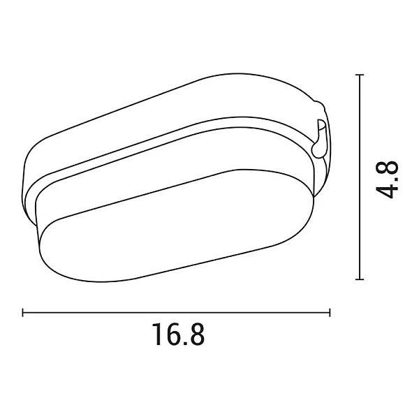 Απλίκα LED Οβάλ Λευκή 11W 990Lm 168X92X48mm Φυσικό Λευκό 4000K 145-20410 EUROLAMP