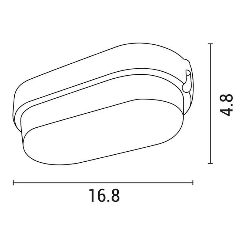 Απλίκα LED Οβάλ Λευκή 11W 990Lm 168X92X48mm Φυσικό Λευκό 4000K 145-20410 EUROLAMP