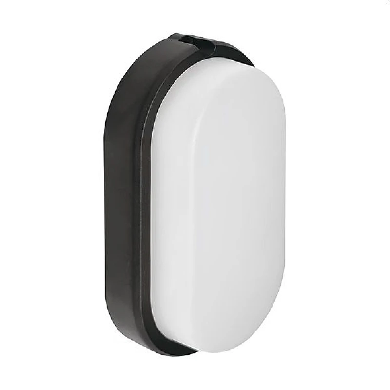 Απλίκα LED Οβάλ Μαύρη 11W 990Lm 168X92X48mm Φυσικό Λευκό 4000K 145-20411 EUROLAMP