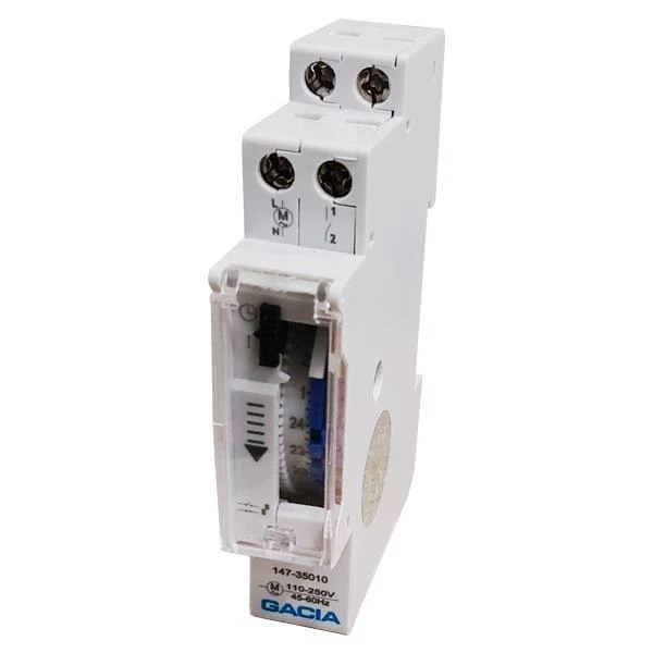 Gacia Χρονοδιακόπτης ράγας στενός 16A 230V 100H εφεδρεία 147-35010