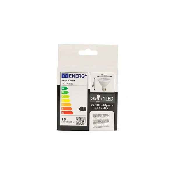Λαμπτήρας Led E27 PAR 30 15W Dimmable φυσικό λευκό 4000Κ 147-77551 Eurolamp