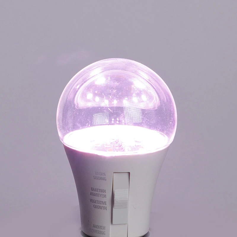 Λαμπτήρας Led SMD E27 9Watt Για Ανάπτυξη Φυτών με DIP διακόπτη 147-84932 Eurolamp