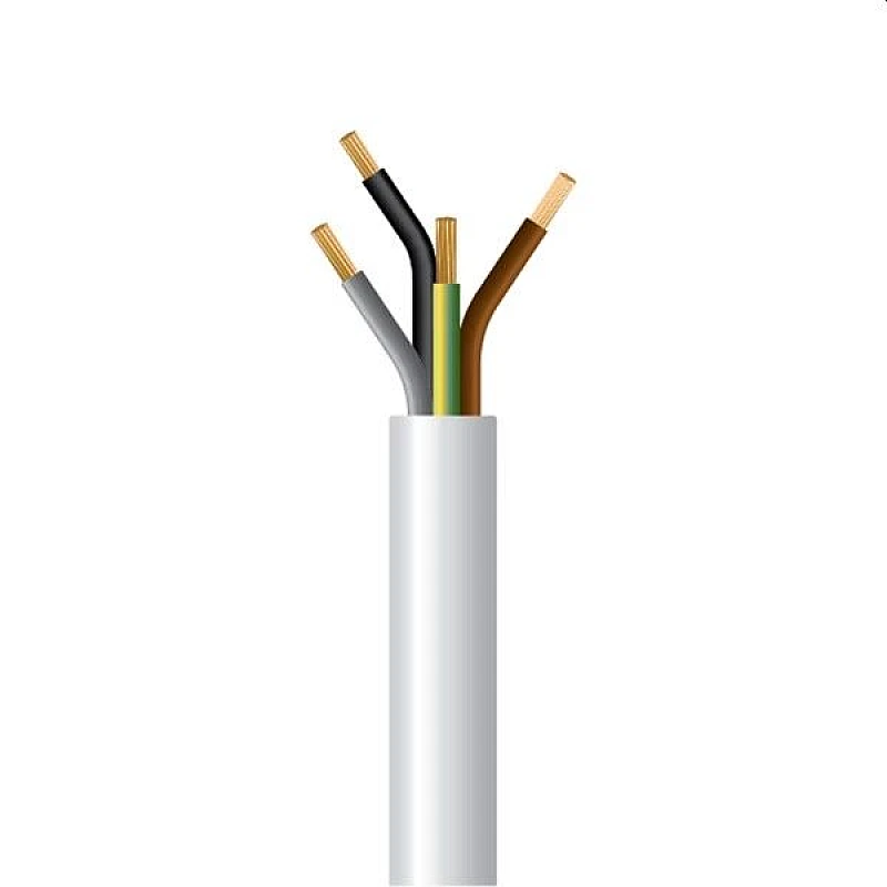 Εύκαμπτο καλώδιο 4 x 0,75 mm² ΛΕΥΚΟ (HO3VV-F) 150-13113 Wairel