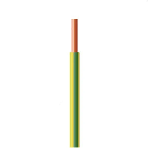 Mονόκλωνο καλώδιο 1 x 4 mm²  HO7V-U PVC (ΝΥΑ) πράσινο-κίτρινο Wairel 150-13332
