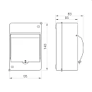 Ηλεκτρολογικός πίνακας Πλαστικός επίτοιχος 4 θέσεων MINI 151-25105 EUROLAMP