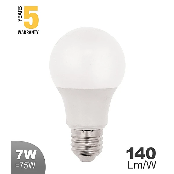 Λαμπτήρας Led E27 A60 7Watt Θερμό Λευκό 2700K SUPREME 1519540 VITO