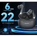 Earbuds 2000 SERIES ΤΑΤ2020 Handsfree Ακουστικά με Θήκη Φόρτισης Μαύρο 