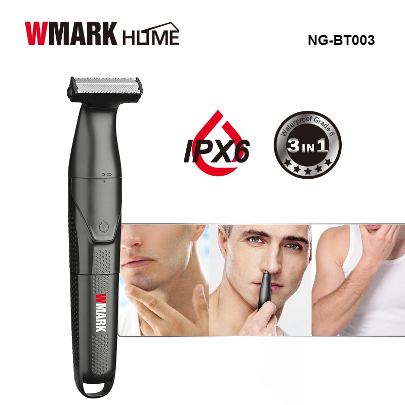 WMARK NG-BT003 Σετ Επαναφορτιζόμενης Κουρευτικής Μηχανής Μαύρο