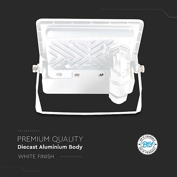 Προβολέας LED SAMSUNG 30W Ψυχρό λευκό 6500K Λευκό σώμα με ανιχνευτή VT-138S 20276 V-TAC
